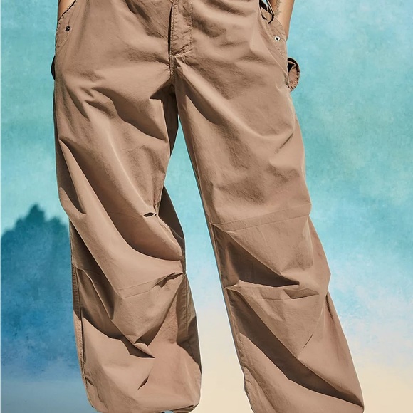 Urban Outfitters Tan Wide Leg Pants - Picture 2 of 6